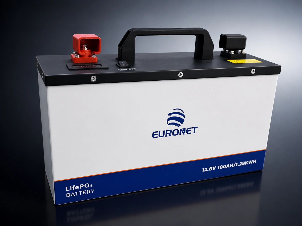 بطارية ليثيوم يورونت EURONET LiFePO₄ 12.8V 100Ah - البطاريات الليثيوم - توريد وتركيب محطات ومنظومات الطاقة الشمسية بالسعودية | متجر EMG