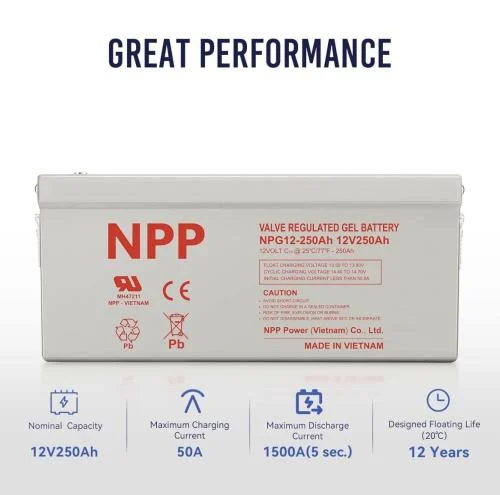 بطارية NPP 12V-250A فيتنامي - البطاريات الجيل - توريد وتركيب محطات ومنظومات الطاقة الشمسية بالسعودية | متجر EMG