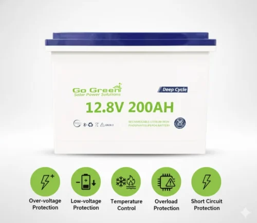 بطارية ليثيوم طاقة شمسية متطورة Go Green) – 12.8V / 200Ah)